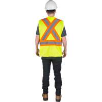 Veste de s&eacute;curit&eacute; pour la circulation, Jaune lime haute visibilit&eacute;, Moyen, Polyester MAS Chibougamau