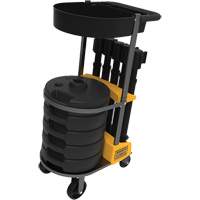 PLUS Barrier Post Cart Kit with Tray, 75' L, Metal, Black MAS Chibougamau