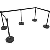 Ensemble de cinq montants pour barri&egrave;re PLUS, Plastique, 42" h, Ruban Noir, Longueur du ruban 15' MAS Chibougamau