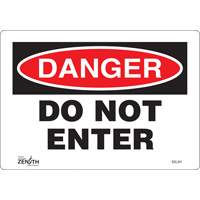 Enseigne Do Not Enter, 7" x 10", Vinyle, Anglais MAS Chibougamau
