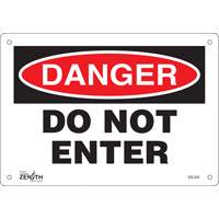 Enseigne Do Not Enter, 7" x 10", Aluminium, Anglais MAS Chibougamau