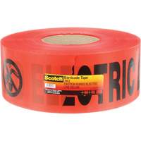 Ruban pour barri&egrave;res pour services publics souterrains Scotch, Anglais, 3" la x 1000' lo, 4 mils, Noir/rouge MAS Chibougamau