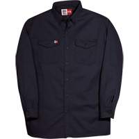 Westex UltraSoft&reg; Button Down Shirt, Small, Navy Blue MAS Chibougamau