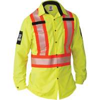 Ripstop High-Visibility Long Sleeve Shirt, Polyester, Small, High Visibility Lime-Yellow MAS Chibougamau