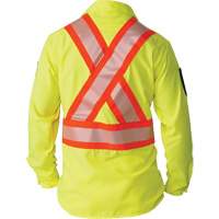 Ripstop High-Visibility Long Sleeve Shirt, Polyester, Small, High Visibility Lime-Yellow MAS Chibougamau