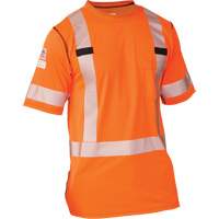 Polartec&reg; Power Grid&reg; High Visibility Short Sleeved T-Shirt, Polyester, Small, Orange MAS Chibougamau