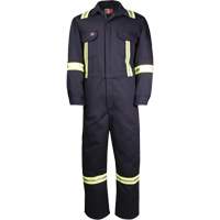 Westex UltraSoft&reg; Deluxe Coveralls with Reflective Material, Size 36 (Tall), Navy Blue, 8.7 cal/cm² MAS Chibougamau