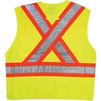 Safety Vest, High Visibility Lime-Yellow, 2X-Large/3X-Large, Polyester MAS Chibougamau