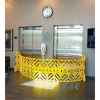Barri&egrave;re mobile portative, 40" h x 13' lo, Jaune MAS Chibougamau