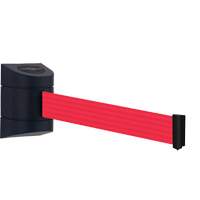 TensaBarrier&reg; Wall Mounted Unit, Plastic, Screw Mount, 30', Red Tape MAS Chibougamau