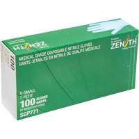 Puncture-Resistant Medical-Grade Disposable Gloves, X-Small, Nitrile, 4.5-mil, Powder-Free, Blue, Class 2 MAS Chibougamau
