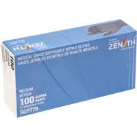 Gants jetables de calibre m&eacute;dical r&eacute;sistants &agrave; la perforation, Moyen, Nitrile, 5 mils, Sans poudre, Noir, Classe 2 MAS Chibougamau
