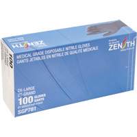 Gants jetables de calibre m&eacute;dical r&eacute;sistants &agrave; la perforation, 2T-Grand, Nitrile, 5 mils, Sans poudre, Noir, Classe 2 MAS Chibougamau