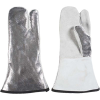 Mitaine &agrave; 3 doigts r&eacute;sistant &agrave; la chaleur, Aluminis&eacute;/Kevlar/Cuir, Taille unique, Prot&egrave;ge jusqu'&agrave; 650°F (343°C) MAS Chibougamau