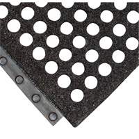 24/Seven&reg; Locksafe&reg; Anti-Fatigue Mat, Honeycomb, 3' x 3' x 5/8", Black, Natural Rubber MAS Chibougamau