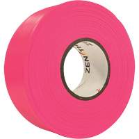 Flagging Tape, 1.1875" W x 164' L, Fluorescent Pink MAS Chibougamau
