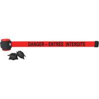 Barri&egrave;re &agrave; fixation murale, Plastique, Fixation magn&eacute;tique, 30', Ruban Rouge MAS Chibougamau