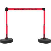 Ensemble de montants pour barri&egrave;re Plus, Plastique, 42" h, Ruban Rouge, Longueur du ruban 15' MAS Chibougamau