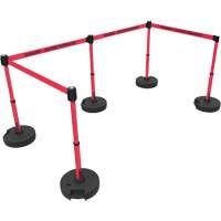 Ensemble de montants pour barri&egrave;re Plus, Plastique, 42" h, Ruban Rouge, Longueur du ruban 15' MAS Chibougamau