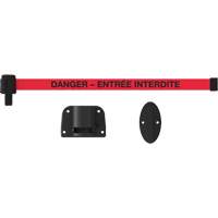 Syst&egrave;me de montage mural pour barri&egrave;re PLUS, Plastique, Fixation par vis, 15', Ruban Rouge MAS Chibougamau