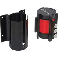 Wall Mount Barrier with Magnetic Tape, Steel, Screw Mount, 12', Red Tape MAS Chibougamau