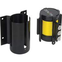 Wall Mount Barrier with Magnetic Tape, Steel, Screw Mount, 12', Yellow Tape MAS Chibougamau