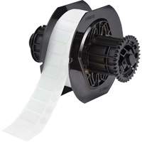 &eacute;tiquettes pour laboratoire et couvercles de flacon r&eacute;sistant aux produits chimiques de s&eacute;rie B33, Polyester, 1" lo x 0,5" h, Blanc MAS Chibougamau