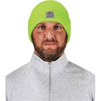 N-Ferno&reg; Rib Knit Beanie Hat, One Size, High-Visibility Lime Green MAS Chibougamau