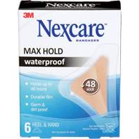 Nexcare Max-Hold Waterproof Bandages, Hand/Heel, 3-1/2", Plastic, Sterile MAS Chibougamau