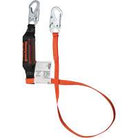 Titan Shock-Absorbing Lanyard, 6', Locking Snap Hook Center, Locking Snap Hook Leg Ends, Polyester MAS Chibougamau