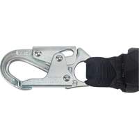 Miller&reg; HP Shock-Absorbing Lanyard, 4', Locking Rebar Hook Center, Locking Snap Hook Leg Ends, Polyester MAS Chibougamau