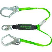 Miller&reg; HP Shock-Absorbing Lanyard, 4', Locking Rebar Hook Center, Locking Snap Hook Leg Ends, Polyester MAS Chibougamau
