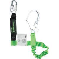Miller&reg; StretchStop&reg; Shock-Absorbing Lanyard, 6', Scaffold Hook Center, Locking Snap Hook Leg Ends, Polyester MAS Chibougamau