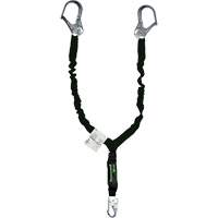 Miller&reg; Arc-Rated Shock-Absorbing Lanyard, 6', Locking Snap Hook Center, Locking Snap Hook Leg Ends, Kevlar&reg; MAS Chibougamau
