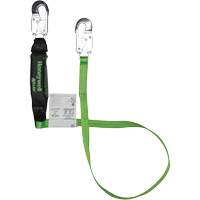 Miller&reg; HP Shock-Absorbing Lanyard, 6', Locking Snap Hook Center, Locking Snap Hook Leg Ends, Polyester MAS Chibougamau