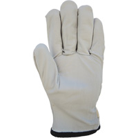Cotton-Backed Drivers Gloves, Large, Grain Goatskin Palm MAS Chibougamau