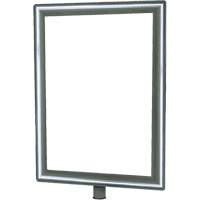 Heavy-Duty Vertical Sign Holder for Classic Posts, Polished Chrome MAS Chibougamau