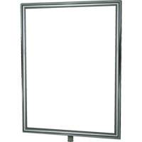 Heavy-Duty Vertical Sign Holder for Classic Posts, Polished Chrome MAS Chibougamau