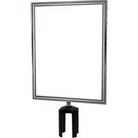 Heavy-Duty Vertical Sign Holder with Tensabarrier&reg; Post Adapter, Polished Chrome MAS Chibougamau