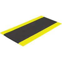 Airsoft Anti-Fatigue Mat, Pebbled, 3' x 5' x 3/8", Black/Yellow, PVC Sponge MAS Chibougamau