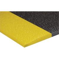Airsoft Anti-Fatigue Mat, Pebbled, 3' x 5' x 3/8", Black/Yellow, PVC Sponge MAS Chibougamau