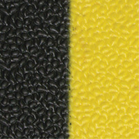 Airsoft Anti-Fatigue Mat, Pebbled, 3' x 5' x 3/8", Black/Yellow, PVC Sponge MAS Chibougamau