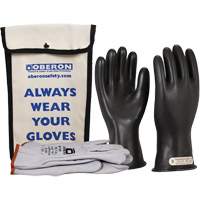 Class 0 Rubber Electrical Glove Kit, 10, 11" L, 20 cal/cm², NFPA 70E MAS Chibougamau