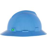 Casque de s&eacute;curit&eacute; &agrave; bord complet V-Gard GREEN avec fentes, R&eacute;pond aux normes CSA type 1, Suspension Rochet MAS Chibougamau