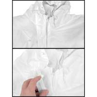 Hooded Coveralls, Medium, White, SMS MAS Chibougamau