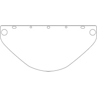 Dynamic Universal Fit Safety Visor, Polycarbonate, Clear Tint MAS Chibougamau