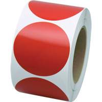 Formes de marquage, Cercle, 3" lo x 3" la, Rouge, Vinyle MAS Chibougamau
