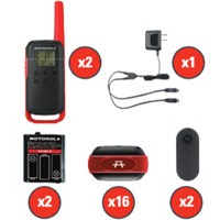 Radios bidirectionnelles Talkabout, Bande FRS, 22 canaux, Port&eacute;e 32 km MAS Chibougamau