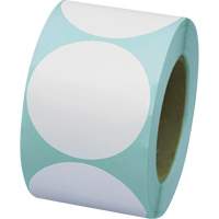 Pastilles de marquage color&eacute;es, Cercle, 3" lo x 3" la, Blanc, Vinyle MAS Chibougamau