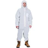 Hooded Coveralls, Medium, White, SMS MAS Chibougamau